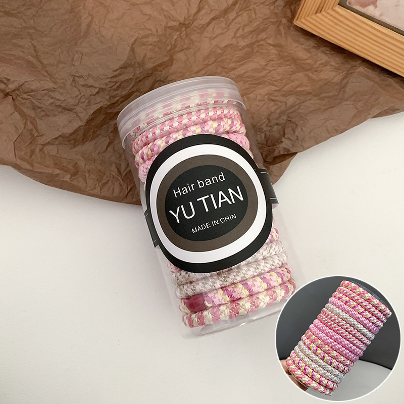 Audinio plaukų gumelė uodegai - rankų darbo, aukšta kokybė, didelis elastingumas, be įdėklų, kasdieniam miesto stiliui