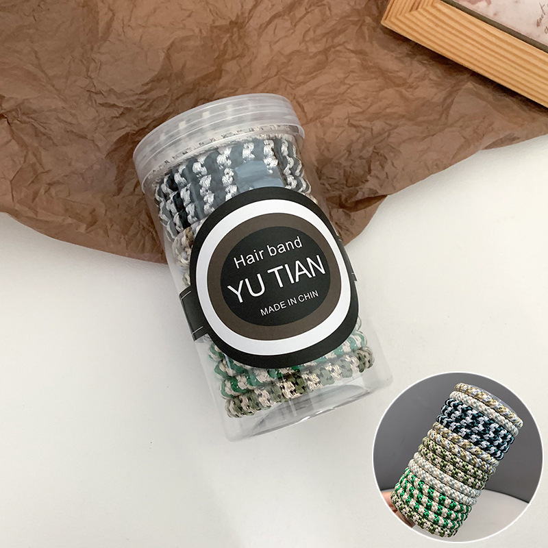 Audinio plaukų gumelė uodegai - rankų darbo, aukšta kokybė, didelis elastingumas, be įdėklų, kasdieniam miesto stiliui