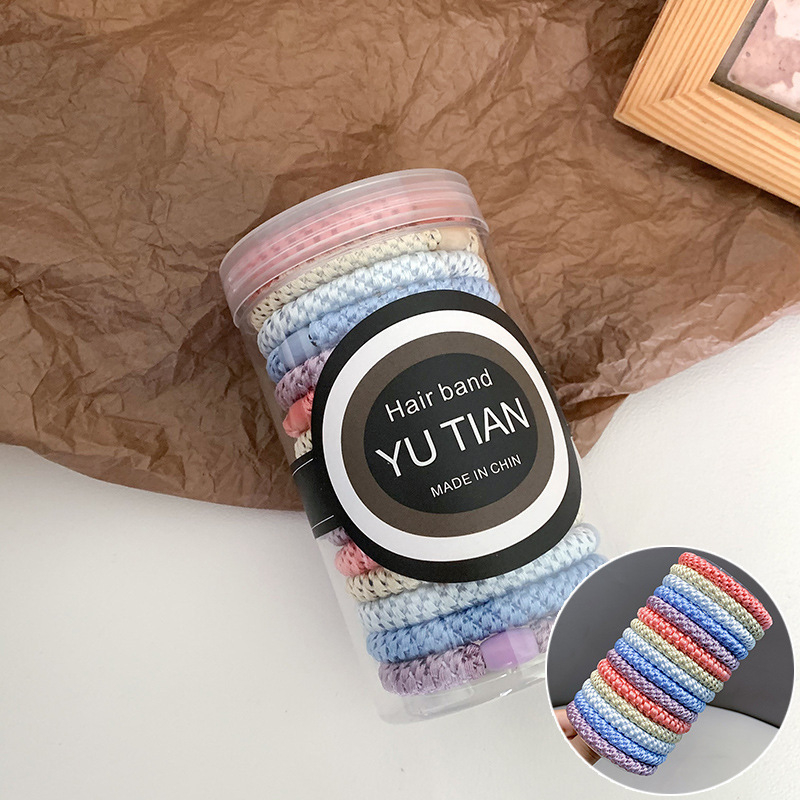 Audinio plaukų gumelė uodegai - rankų darbo, aukšta kokybė, didelis elastingumas, be įdėklų, kasdieniam miesto stiliui