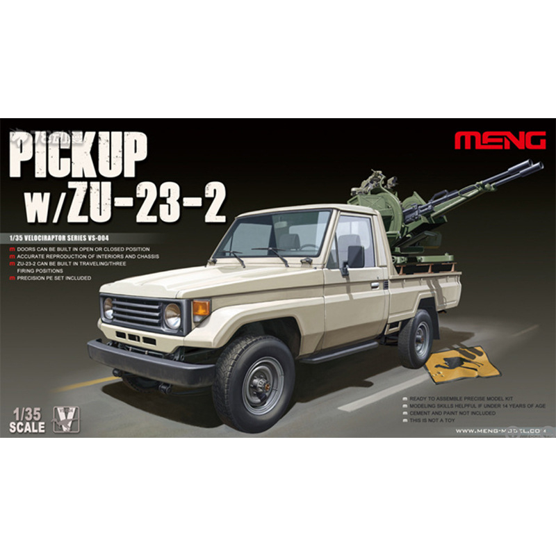 MENG Pancierované vozidlo Swift Dragon PKT823 – Plastový zostavovací model, Typhoon Husky Tiger-Style Ford F350, 14+