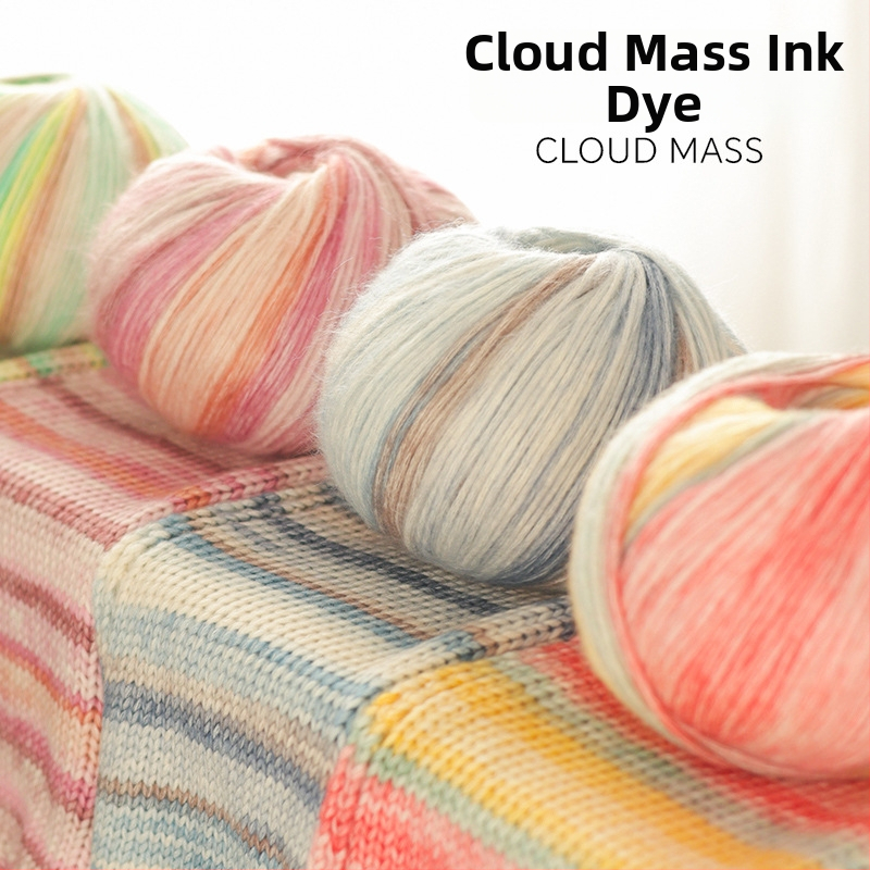 Ručne pletený šál z mohairovej priadze — Semi-Worsted, priadza vo skein forme, Číslo produktu 889