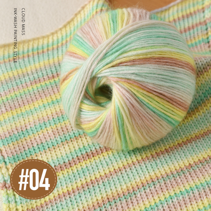 Ručni pleteni šal od mohair vlakana — Semi-Worsted, vlakna u motku, Broj proizvoda 889