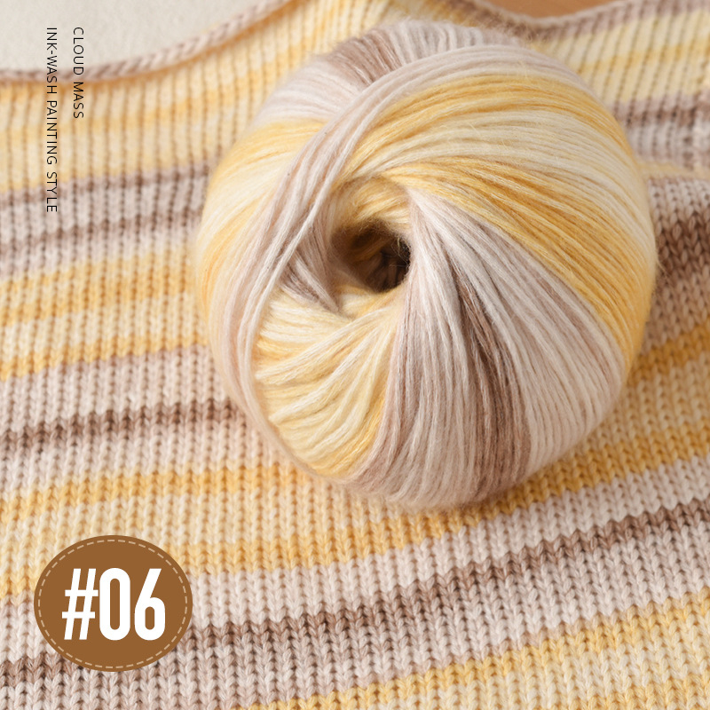 Ručni pleteni šal od mohair vlakana — Semi-Worsted, vlakna u motku, Broj proizvoda 889