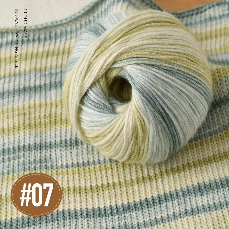 Ručni pleteni šal od mohair vlakana — Semi-Worsted, vlakna u motku, Broj proizvoda 889