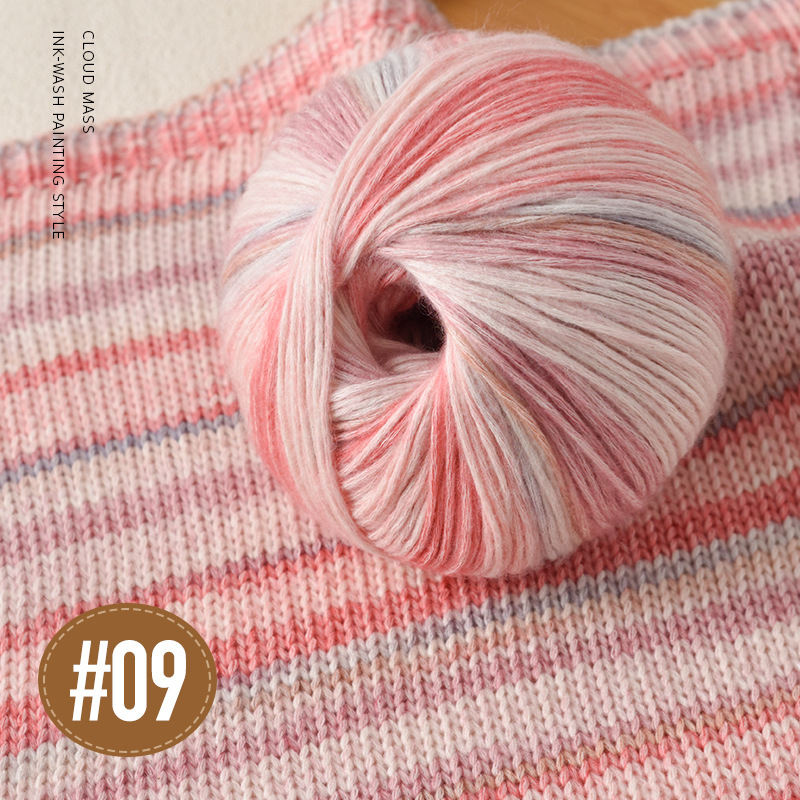 Ručni pleteni šal od mohair vlakana — Semi-Worsted, vlakna u motku, Broj proizvoda 889