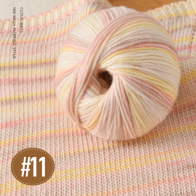 Ručni pleteni šal od mohair vlakana — Semi-Worsted, vlakna u motku, Broj proizvoda 889