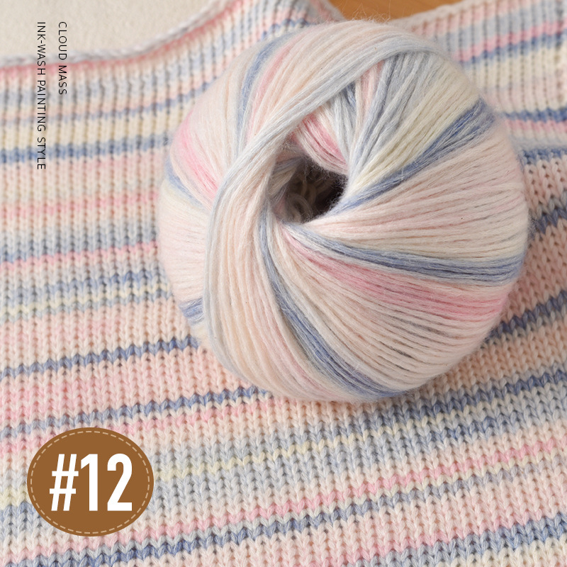 Ručni pleteni šal od mohair vlakana — Semi-Worsted, vlakna u motku, Broj proizvoda 889