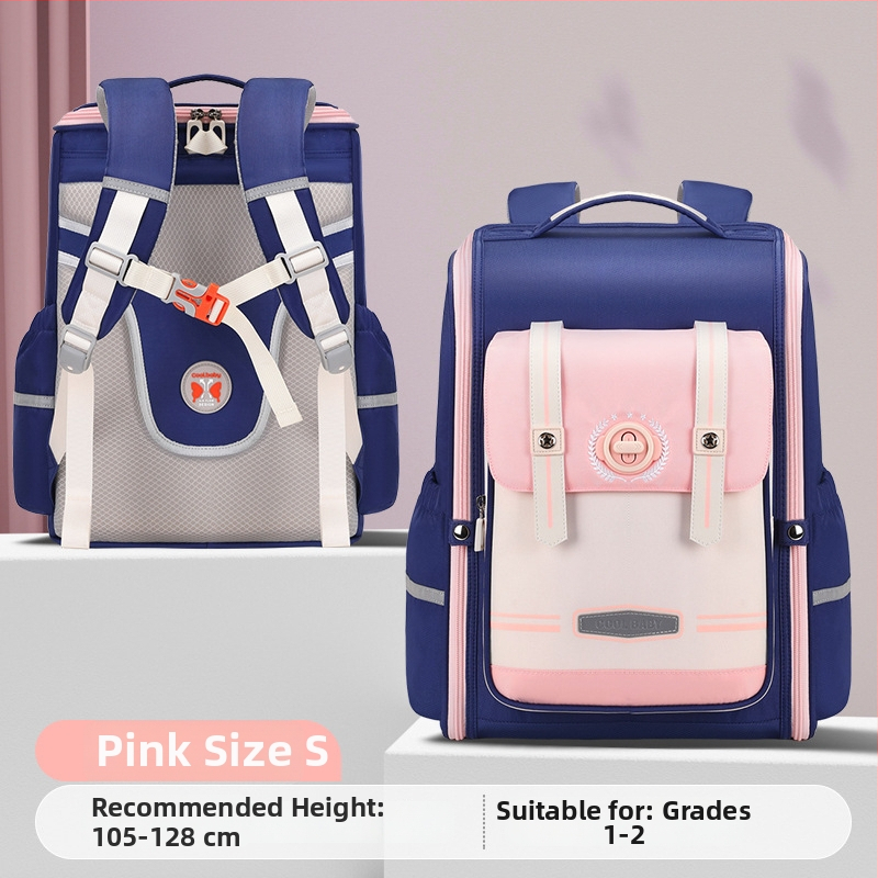 Unisex mokyklinė kuprinė 1–6 klasei, kvėpuojanti, itin lengva, išplėčiama, mažinanti apkrovą, atšvaitiniai elementai nakties saugumui; medžiaga: Oxford audinys; pamušalas: poliesteris; ergonomiška nugaros plokštė