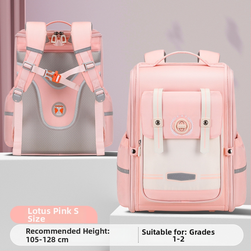 Unisex mokyklinė kuprinė 1–6 klasei, kvėpuojanti, itin lengva, išplėčiama, mažinanti apkrovą, atšvaitiniai elementai nakties saugumui; medžiaga: Oxford audinys; pamušalas: poliesteris; ergonomiška nugaros plokštė