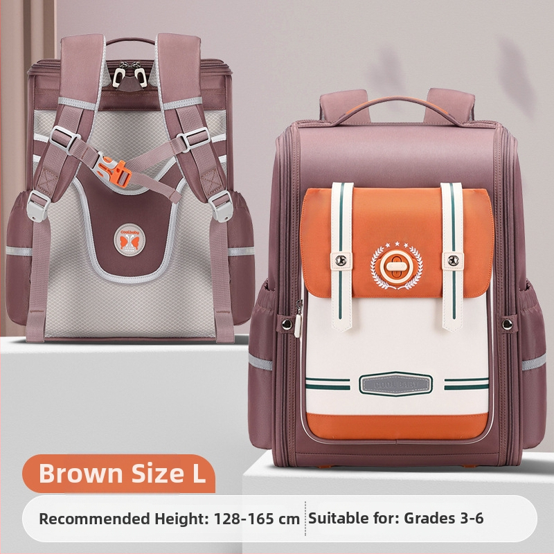 Unisex mokyklinė kuprinė 1–6 klasei, kvėpuojanti, itin lengva, išplėčiama, mažinanti apkrovą, atšvaitiniai elementai nakties saugumui; medžiaga: Oxford audinys; pamušalas: poliesteris; ergonomiška nugaros plokštė