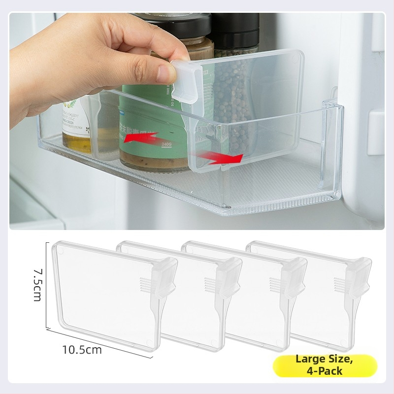 Delič chladničky – bočné dvere, zvislý delič, nastaviteľný plastový panel, modulárna konfigurácia