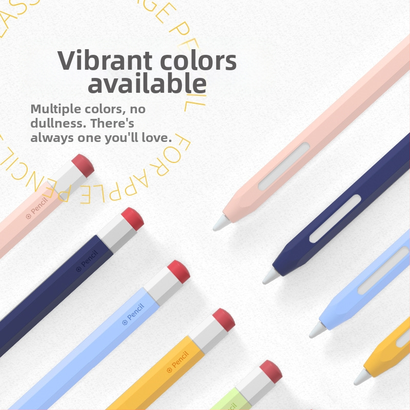 Silīkon aizsargkalns Apple Pencil (1. un 2. paaudze) - pret ritēšanu, izturīgs pret kritieniem, pretslīdējošs