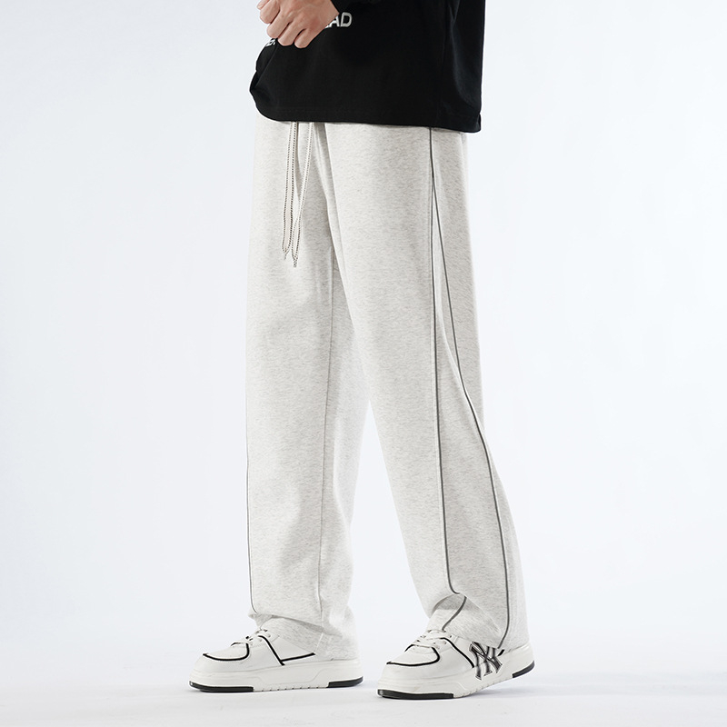 Casual široke hlače s flis podstavom, srednje visine struka, bez pojasa, za jesen