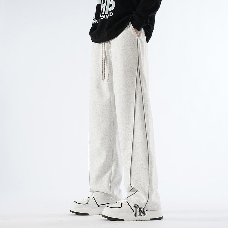 Casual široke hlače s flis podstavom, srednje visine struka, bez pojasa, za jesen