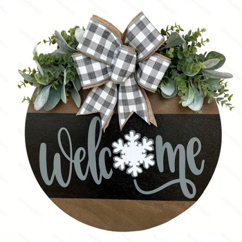 Drevená vstupná tabuľka s nápisom Vitajte (Materiál: Drevo; Spracovanie: Iné; Darček: Áno; IP schválenie: Nie)