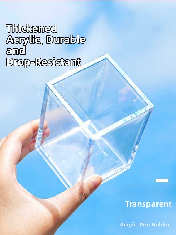 Priehľadný akrylový držiak na perá s veľkou kapacitou — organizér na písacie potreby na detskom stole, darček pre spolužiaka, Vianoce