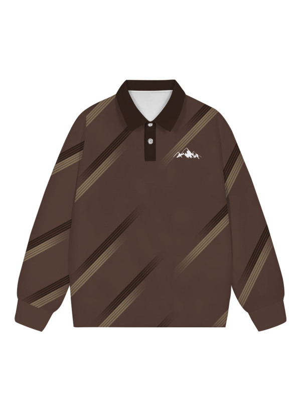 Muška dukserica s 3D digitalnim printom, ovratnik spušten, dugi rukav, 96% poliester, prilagođeni kroj