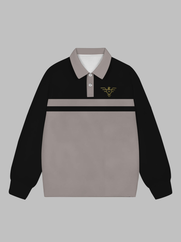 Muška dukserica s 3D digitalnim printom, ovratnik spušten, dugi rukav, 96% poliester, prilagođeni kroj