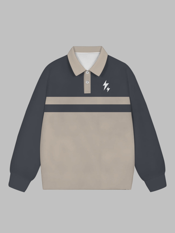 Muška dukserica s 3D digitalnim printom, ovratnik spušten, dugi rukav, 96% poliester, prilagođeni kroj