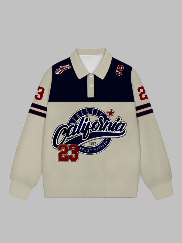 Muška dukserica s 3D digitalnim printom, ovratnik spušten, dugi rukav, 96% poliester, prilagođeni kroj