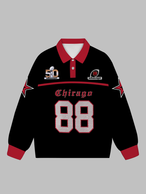 Muška dukserica s 3D digitalnim printom, ovratnik spušten, dugi rukav, 96% poliester, prilagođeni kroj