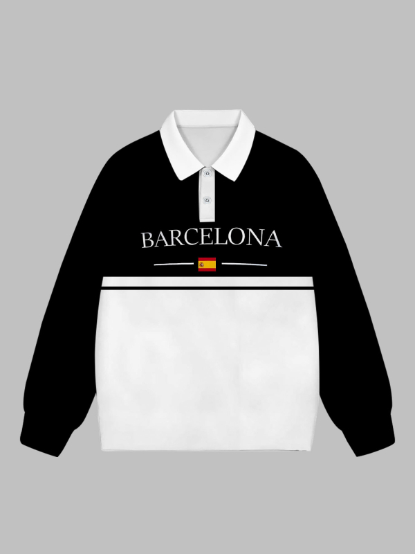 Muška dukserica s 3D digitalnim printom, ovratnik spušten, dugi rukav, 96% poliester, prilagođeni kroj