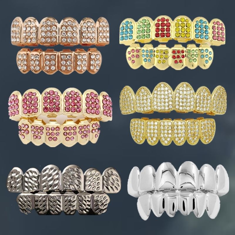 Zubné šperky na kostým - zliatina, elektroplating, kreslený štýl, čerstvý a sladký dizajn, jar 2025