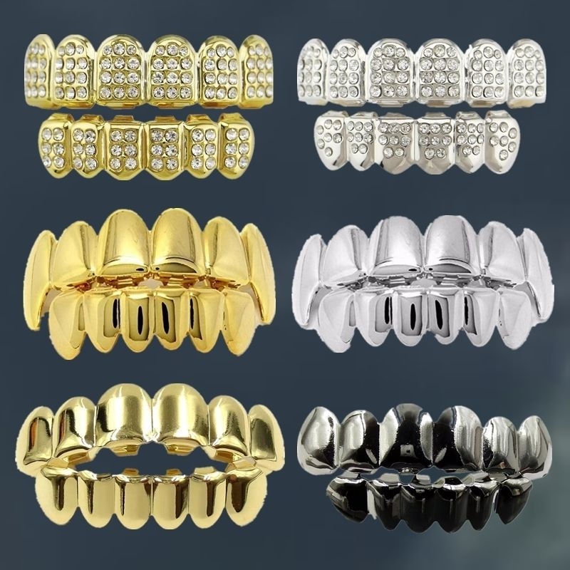 Zubné šperky na kostým - zliatina, elektroplating, kreslený štýl, čerstvý a sladký dizajn, jar 2025