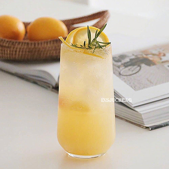 Staklena čaša za piće – nordijski stil, sa slamkom, prijenosna, jednoslojna