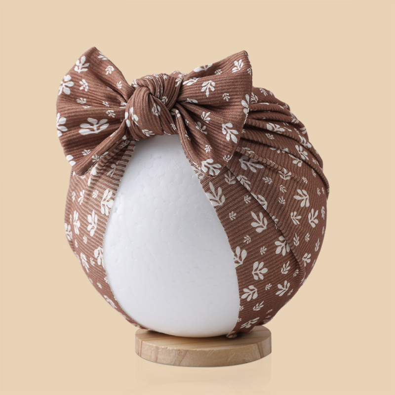 Detská čiapka Beanie z jacquardového polyesteru (96%+), pruhovaný vzor, bez okraje, ochrana proti slnku