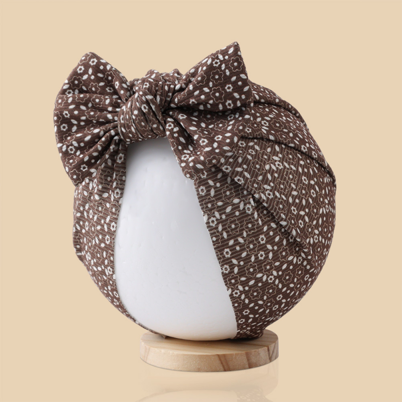 Detská čiapka Beanie z jacquardového polyesteru (96%+), pruhovaný vzor, bez okraje, ochrana proti slnku