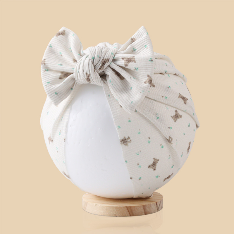 Detská čiapka Beanie z jacquardového polyesteru (96%+), pruhovaný vzor, bez okraje, ochrana proti slnku