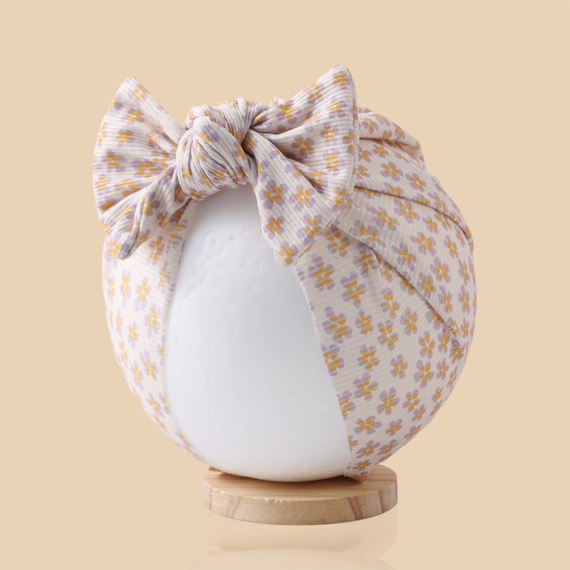 Detská čiapka Beanie z jacquardového polyesteru (96%+), pruhovaný vzor, bez okraje, ochrana proti slnku