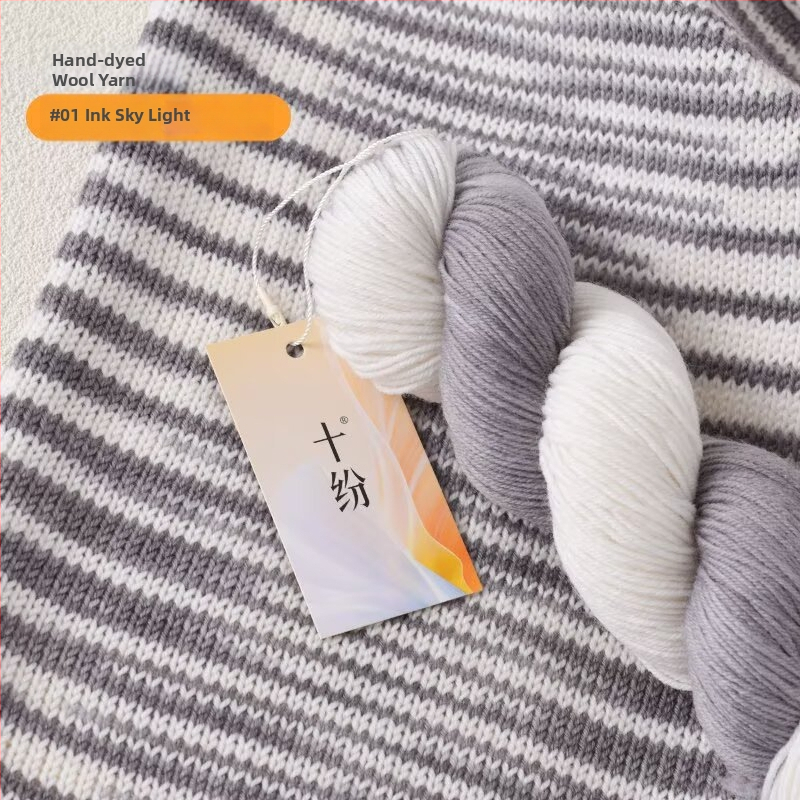 Ručne farbená vlna priadza (zmiešaná priadza; priadza na motúky; ring-spun; na ručné pletenie; Produktové číslo: 80 ručne farbená vlna priadza)