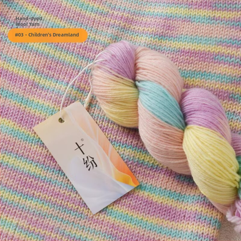 Ručne farbená vlna priadza (zmiešaná priadza; priadza na motúky; ring-spun; na ručné pletenie; Produktové číslo: 80 ručne farbená vlna priadza)