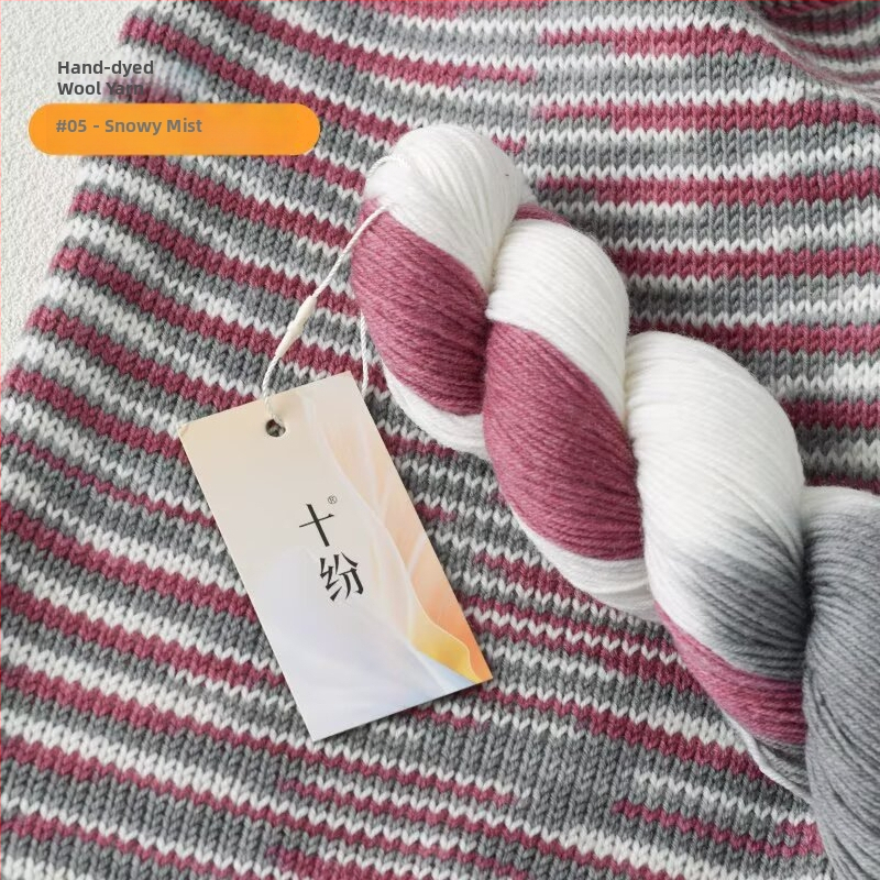 Ručne farbená vlna priadza (zmiešaná priadza; priadza na motúky; ring-spun; na ručné pletenie; Produktové číslo: 80 ručne farbená vlna priadza)