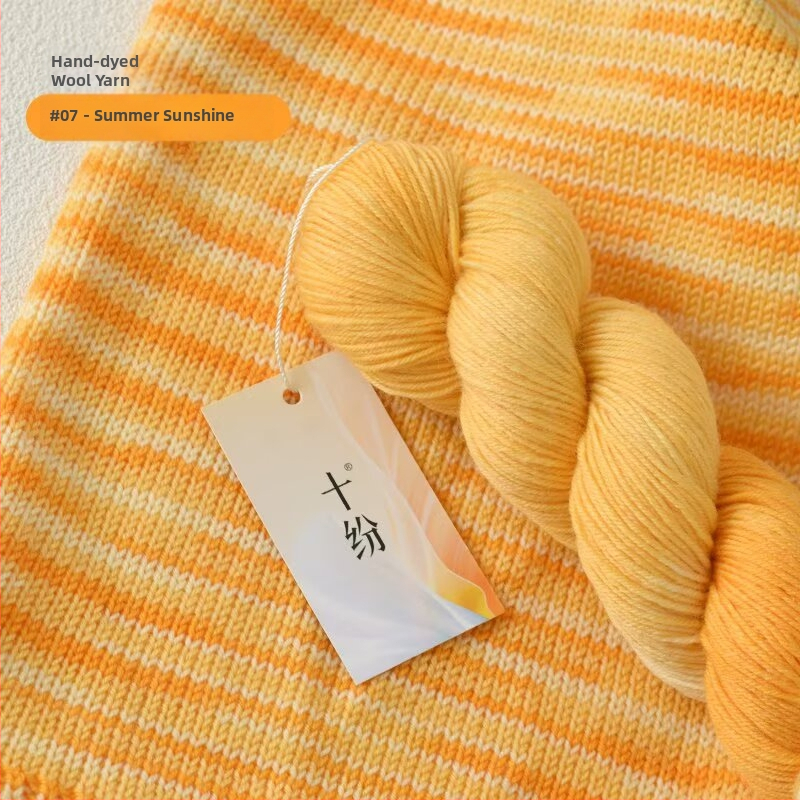 Ručne farbená vlna priadza (zmiešaná priadza; priadza na motúky; ring-spun; na ručné pletenie; Produktové číslo: 80 ručne farbená vlna priadza)