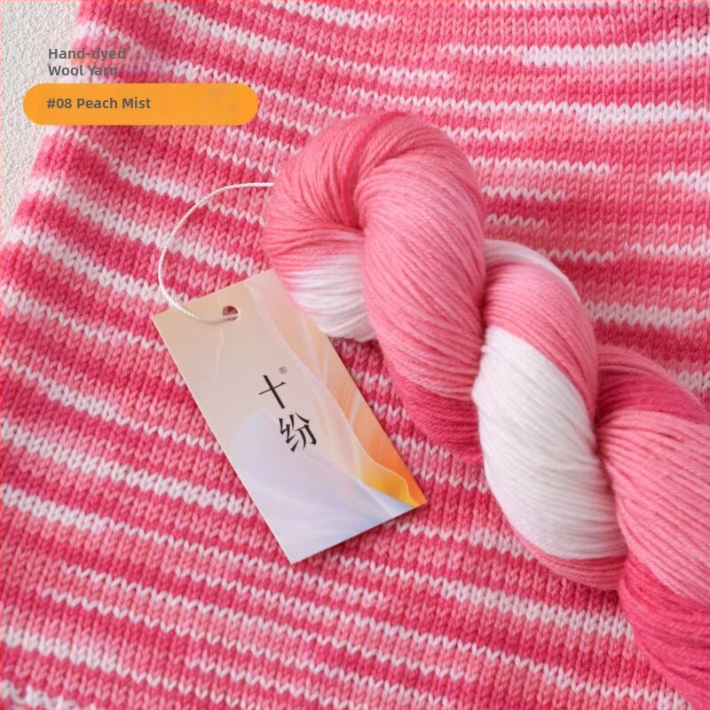 Ručne farbená vlna priadza (zmiešaná priadza; priadza na motúky; ring-spun; na ručné pletenie; Produktové číslo: 80 ručne farbená vlna priadza)