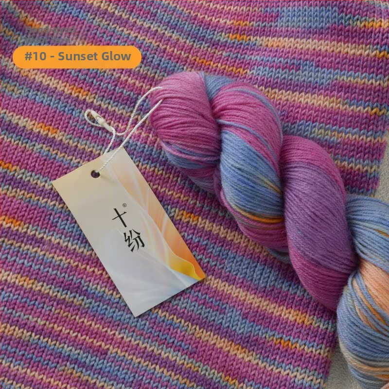 Ručne farbená vlna priadza (zmiešaná priadza; priadza na motúky; ring-spun; na ručné pletenie; Produktové číslo: 80 ručne farbená vlna priadza)