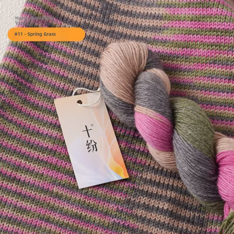 Ručne farbená vlna priadza (zmiešaná priadza; priadza na motúky; ring-spun; na ručné pletenie; Produktové číslo: 80 ručne farbená vlna priadza)