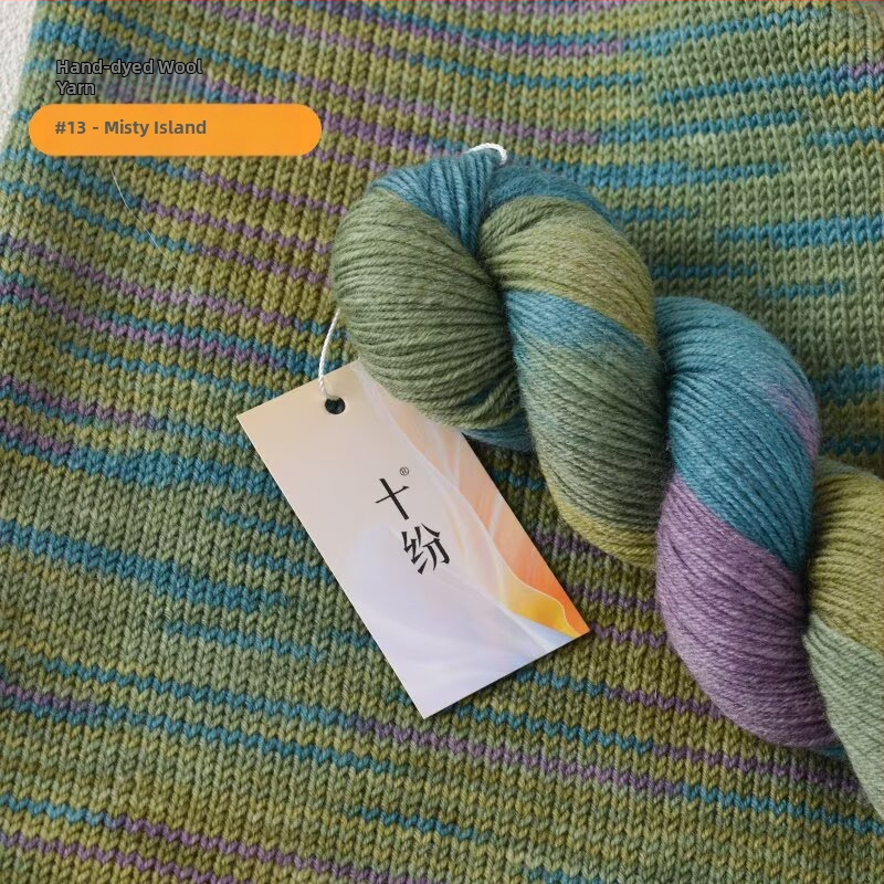 Ručne farbená vlna priadza (zmiešaná priadza; priadza na motúky; ring-spun; na ručné pletenie; Produktové číslo: 80 ručne farbená vlna priadza)