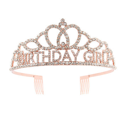 Dievčenská narodeninová koruna s ramenným popruhom — Ručne vyrobené; Prispôsobiteľné; Značka Hengzhou; Materiál: Tkanina