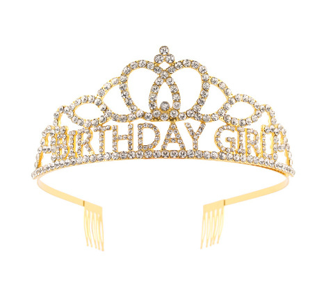 Dievčenská narodeninová koruna s ramenným popruhom — Ručne vyrobené; Prispôsobiteľné; Značka Hengzhou; Materiál: Tkanina