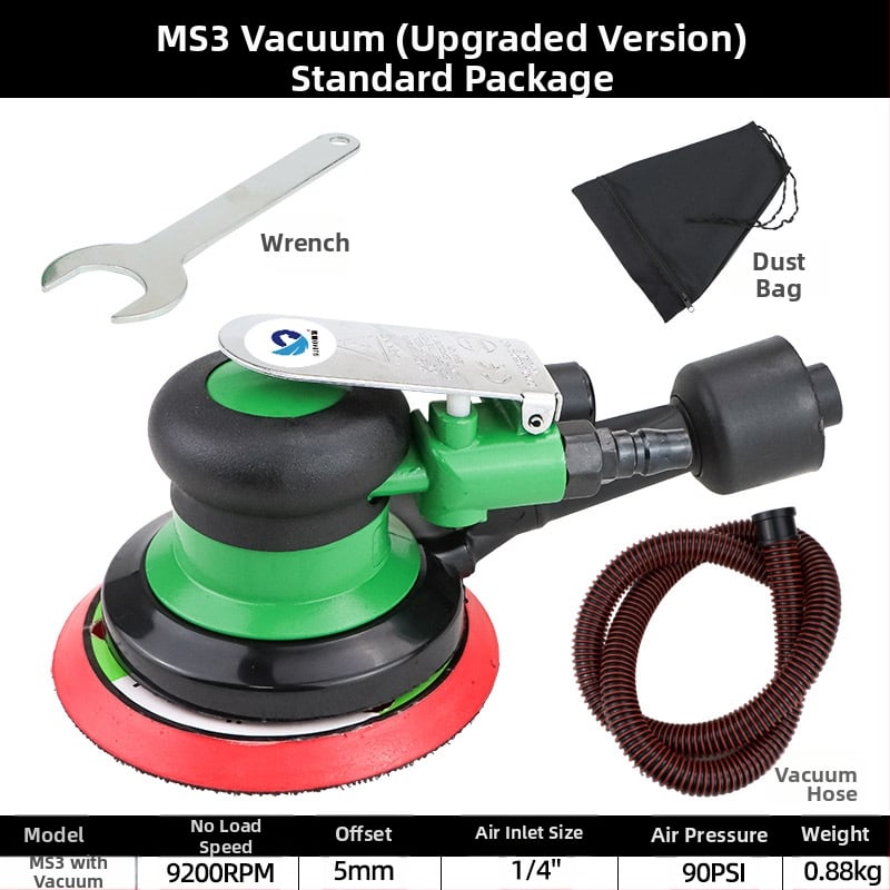 Speed leopard pneumatický excentrický brúsič-polír na leštenie auta s prachovým vývodom