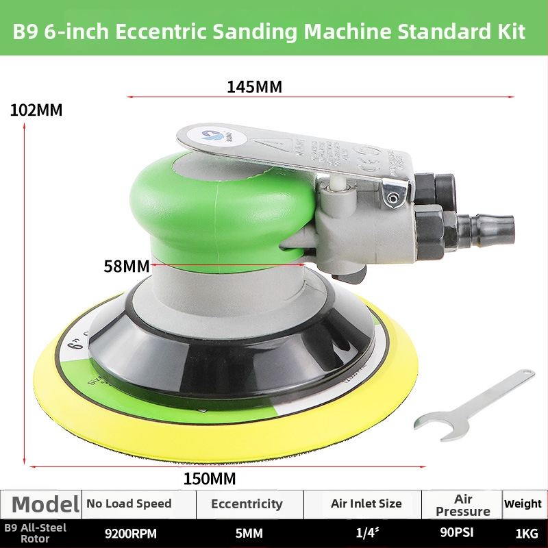 Speed leopard pneumatický excentrický brúsič-polír na leštenie auta s prachovým vývodom