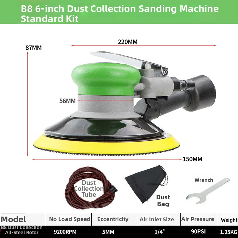 Speed leopard pneumatický excentrický brúsič-polír na leštenie auta s prachovým vývodom