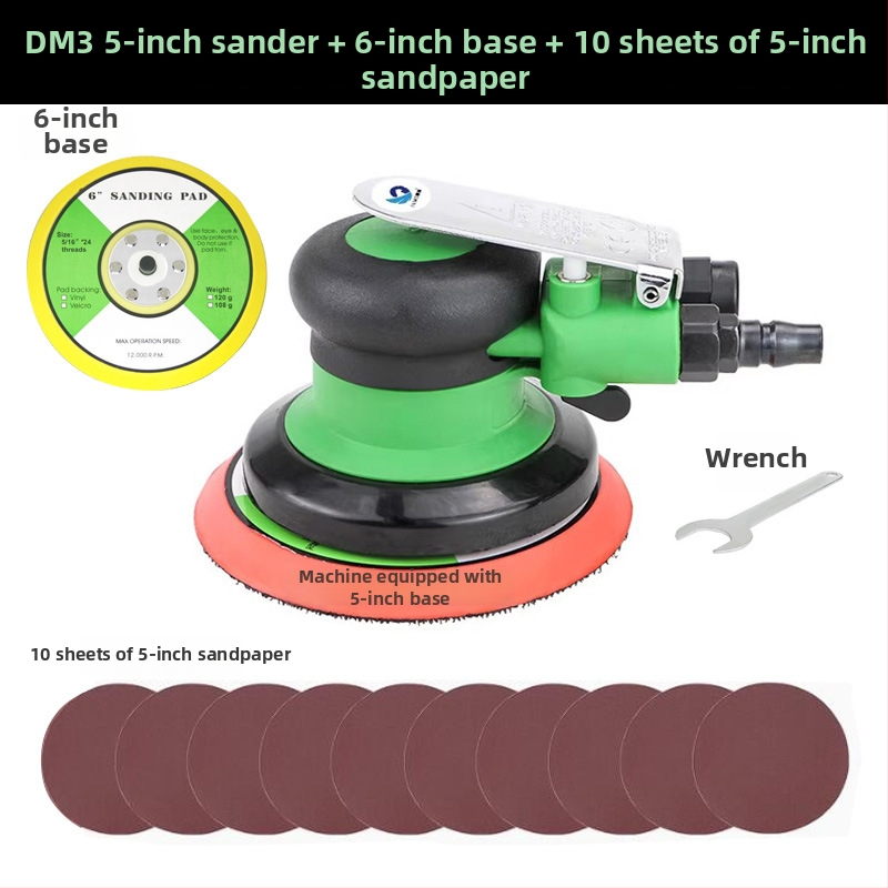 Speed leopard pneumatický excentrický brúsič-polír na leštenie auta s prachovým vývodom