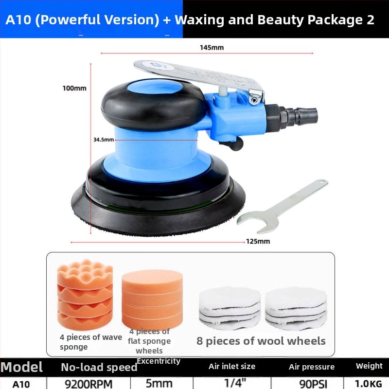 Speed leopard pneumatický excentrický brúsič-polír na leštenie auta s prachovým vývodom