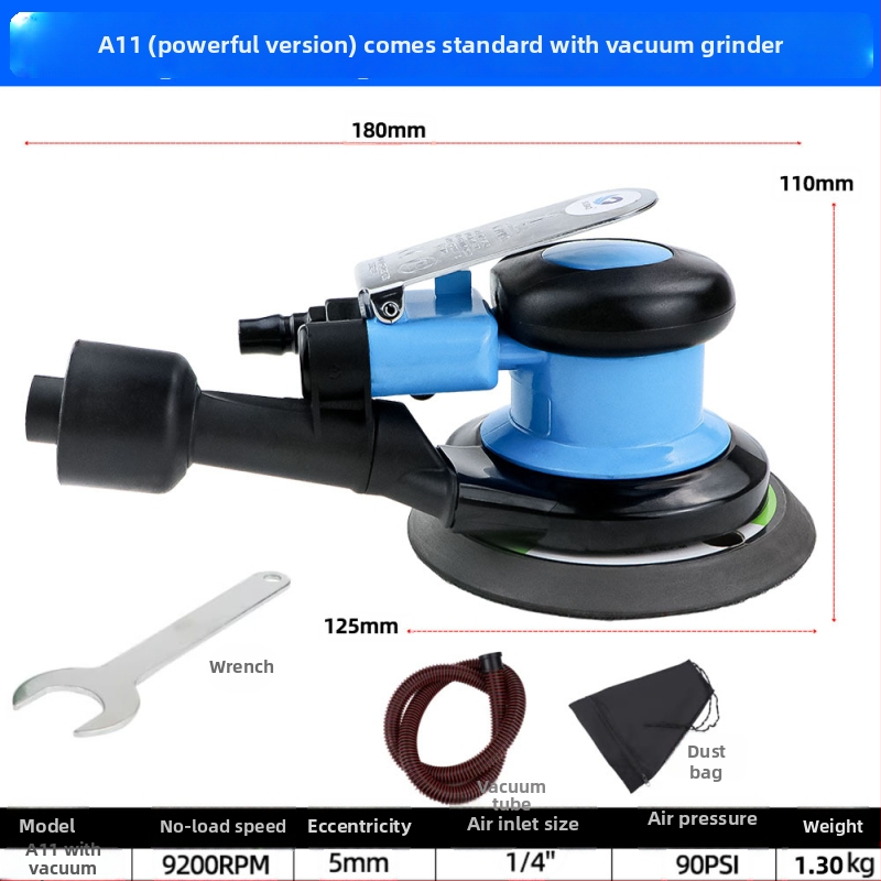 Speed leopard pneumatický excentrický brúsič-polír na leštenie auta s prachovým vývodom