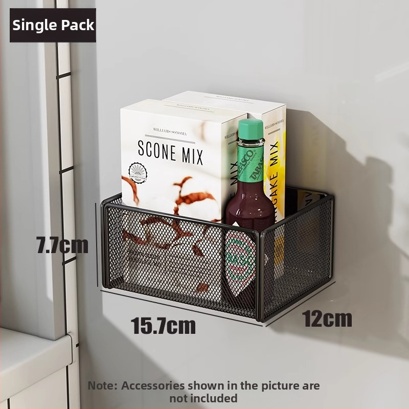 Köögikülje magnetiline riiul koos riputatava korviga, 1 kiht, reisidel hoiustamiseks, paigaldus vajalik